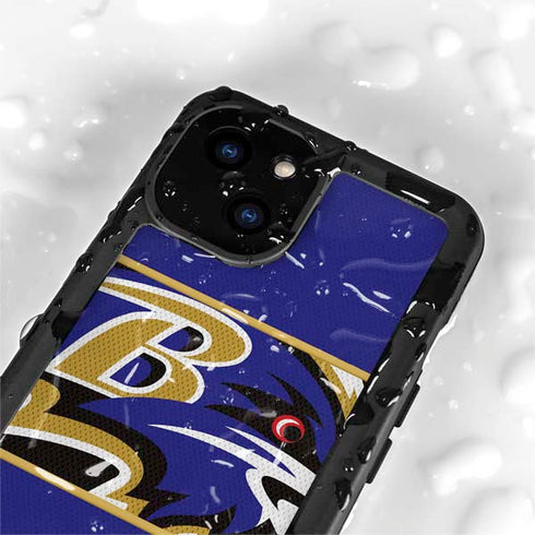 NFL Baltimore Ravens Zone Block iPhone 15 Plus Waterproof Case